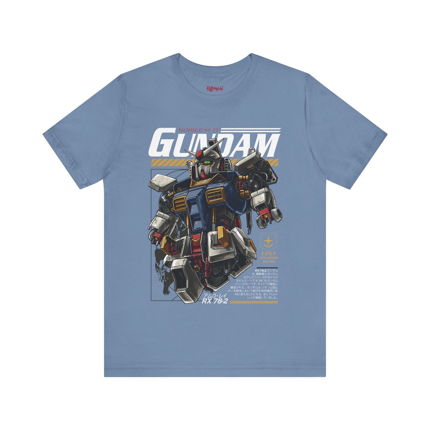 Gundam Mecha Robot anime Gunpla tshirt design boot by Katchmenaw collab with Princess Kimiko