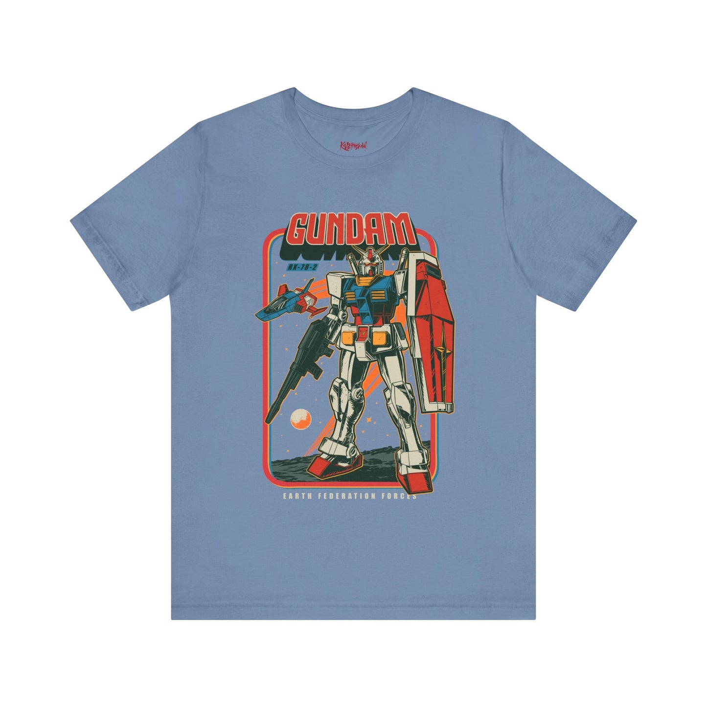 Gundam Mecha Robot anime Gunpla tshirt design boot by Katchmenaw collab with Princess Kimiko