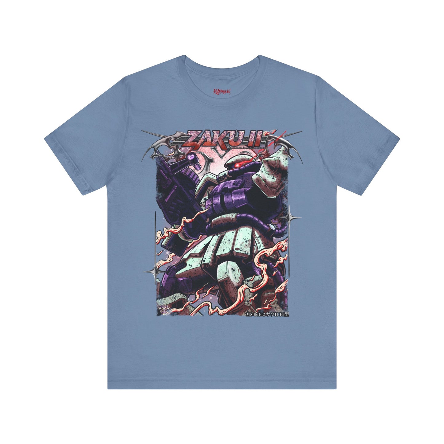 Gundam Mecha Robot anime Gunpla tshirt design boot by Katchmenaw collab with Princess Kimiko