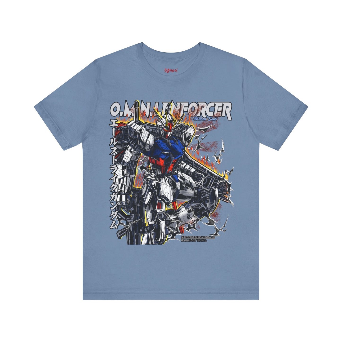 Gundam Mecha Robot anime Gunpla tshirt design boot by Katchmenaw collab with Princess Kimiko