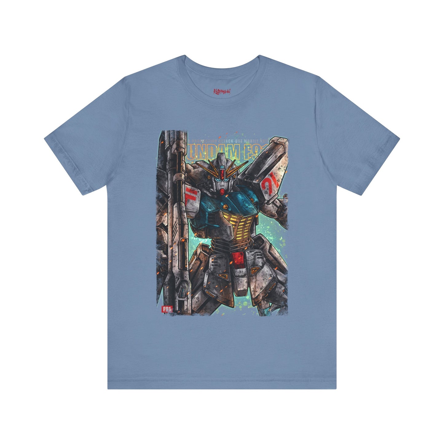 Gundam Mecha Robot anime Gunpla tshirt design boot by Katchmenaw collab with Princess Kimiko