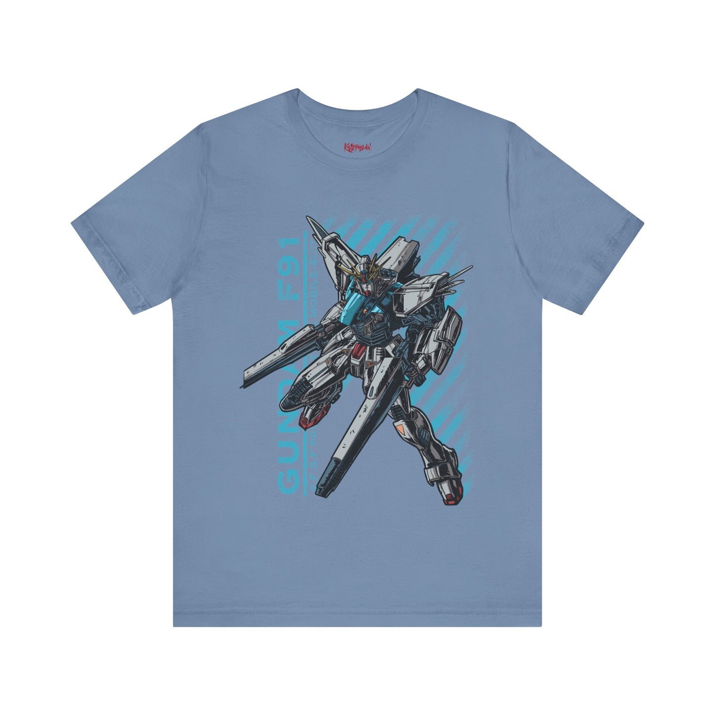 Gundam Mecha Robot anime Gunpla tshirt design boot by Katchmenaw collab with Princess Kimiko