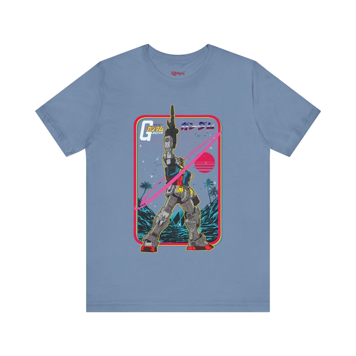 Gundam Mecha Robot anime Gunpla tshirt design boot by Katchmenaw collab with Princess Kimiko