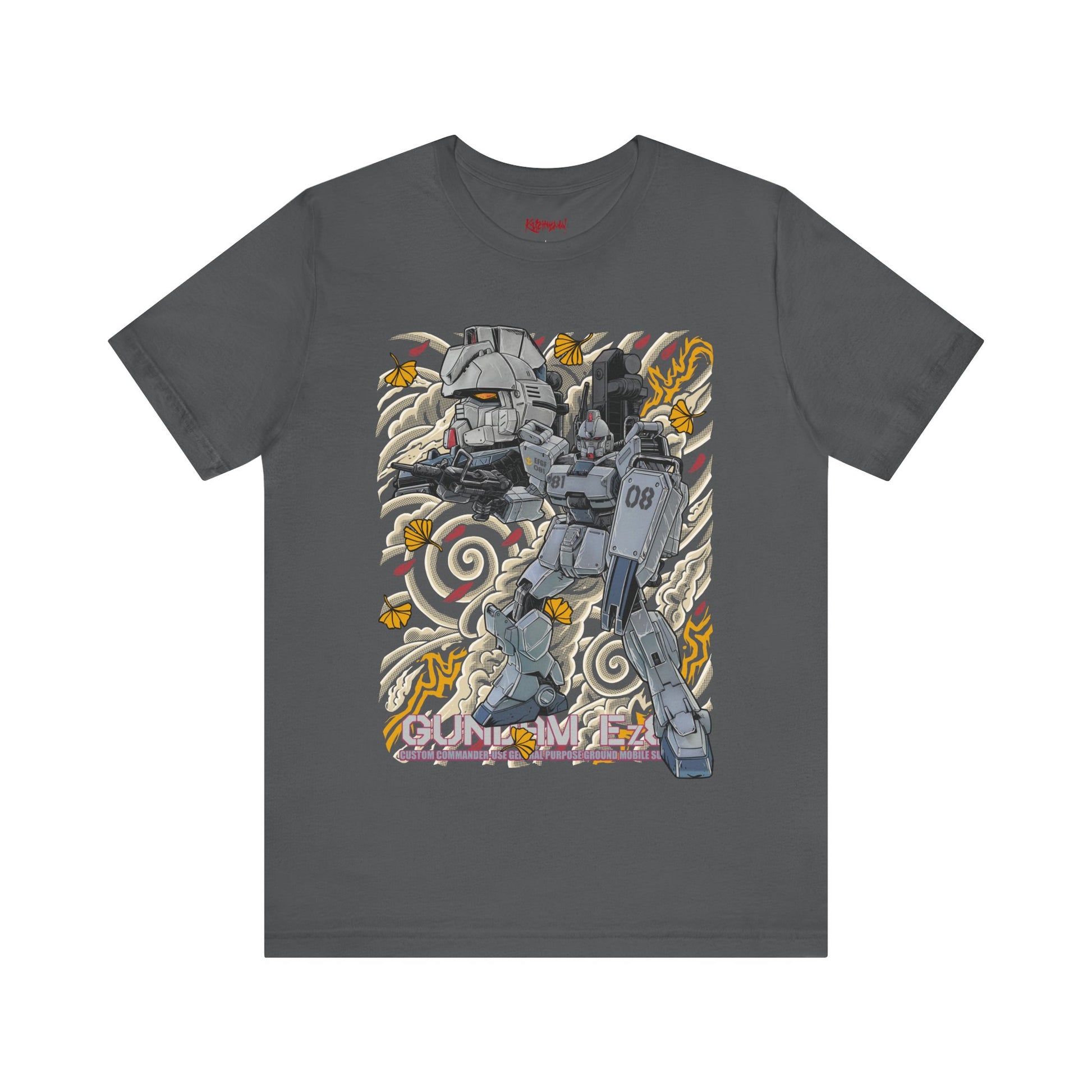 Gundam Mecha Robot anime Gunpla tshirt design boot by Katchmenaw collab with Princess Kimiko