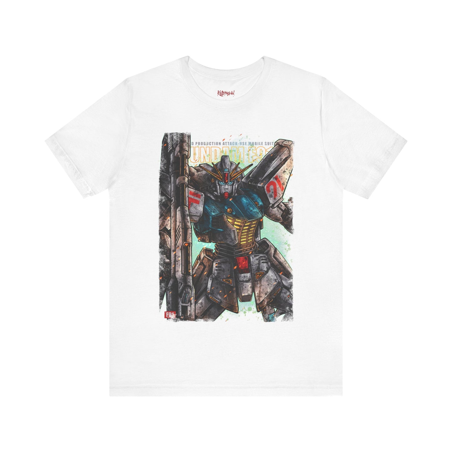 Gundam Mecha Robot anime Gunpla tshirt design boot by Katchmenaw collab with Princess Kimiko