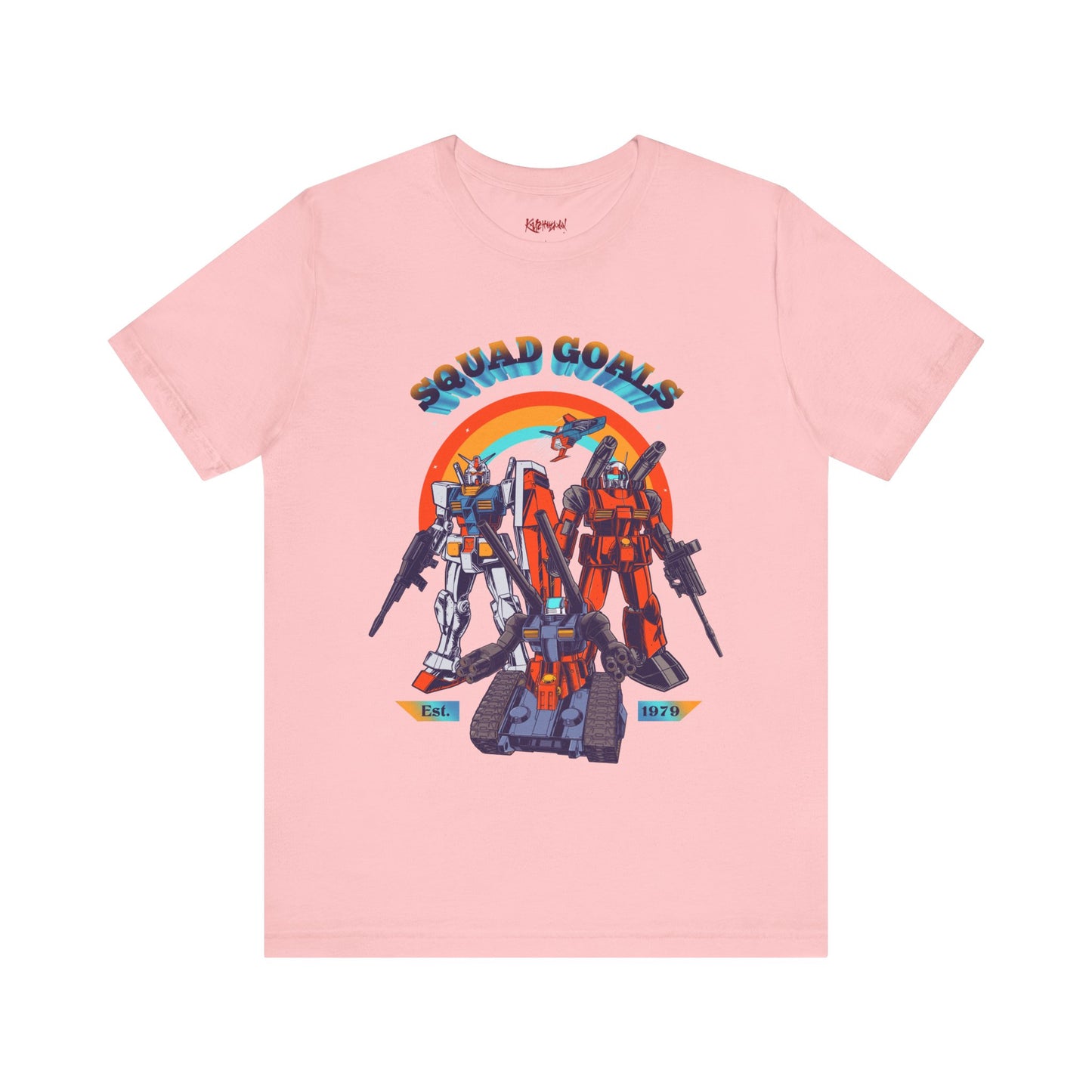 Gundam Mecha Robot anime Gunpla tshirt design boot by Katchmenaw collab with Princess Kimiko