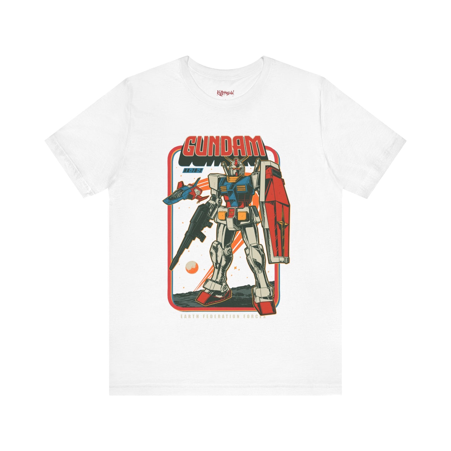 Gundam Mecha Robot anime Gunpla tshirt design boot by Katchmenaw collab with Princess Kimiko