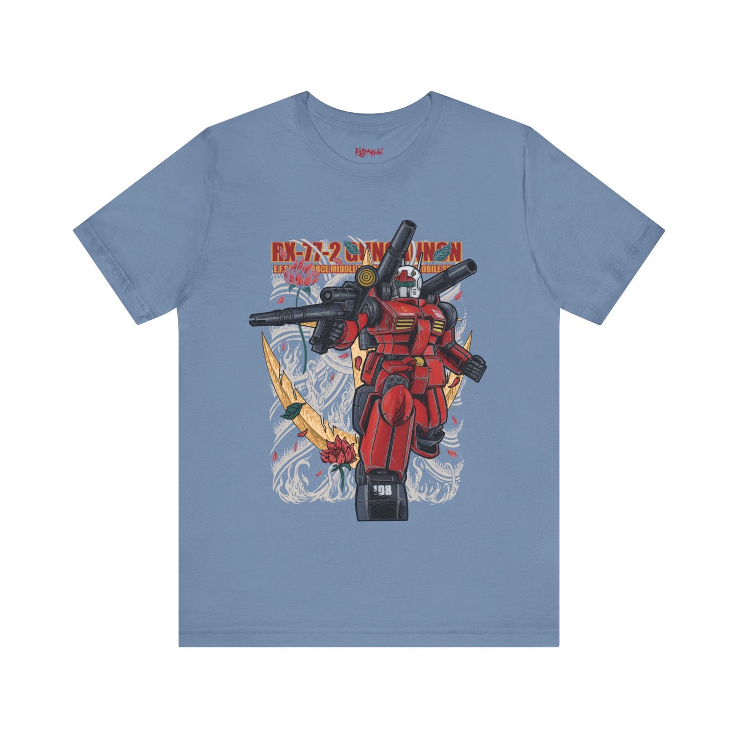 Gundam Mecha Robot anime Gunpla tshirt design boot by Katchmenaw collab with Princess Kimiko