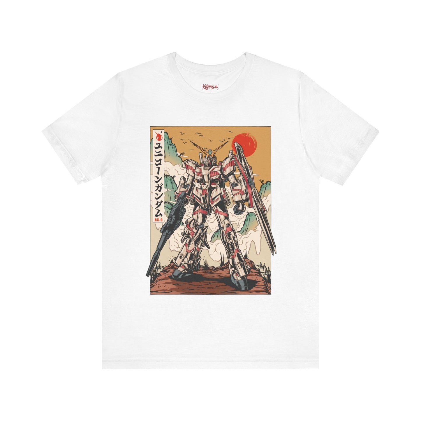 Gundam Mecha Robot anime Gunpla tshirt design boot by Katchmenaw collab with Princess Kimiko