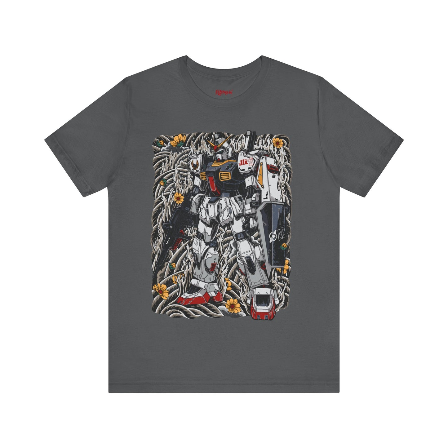 Gundam Mecha Robot anime Gunpla tshirt design boot by Katchmenaw collab with Princess Kimiko