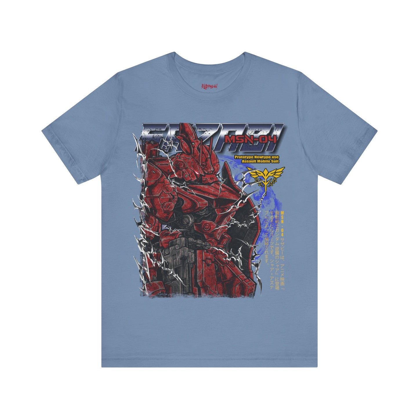 Gundam Mecha Robot anime Gunpla tshirt design boot by Katchmenaw collab with Princess Kimiko