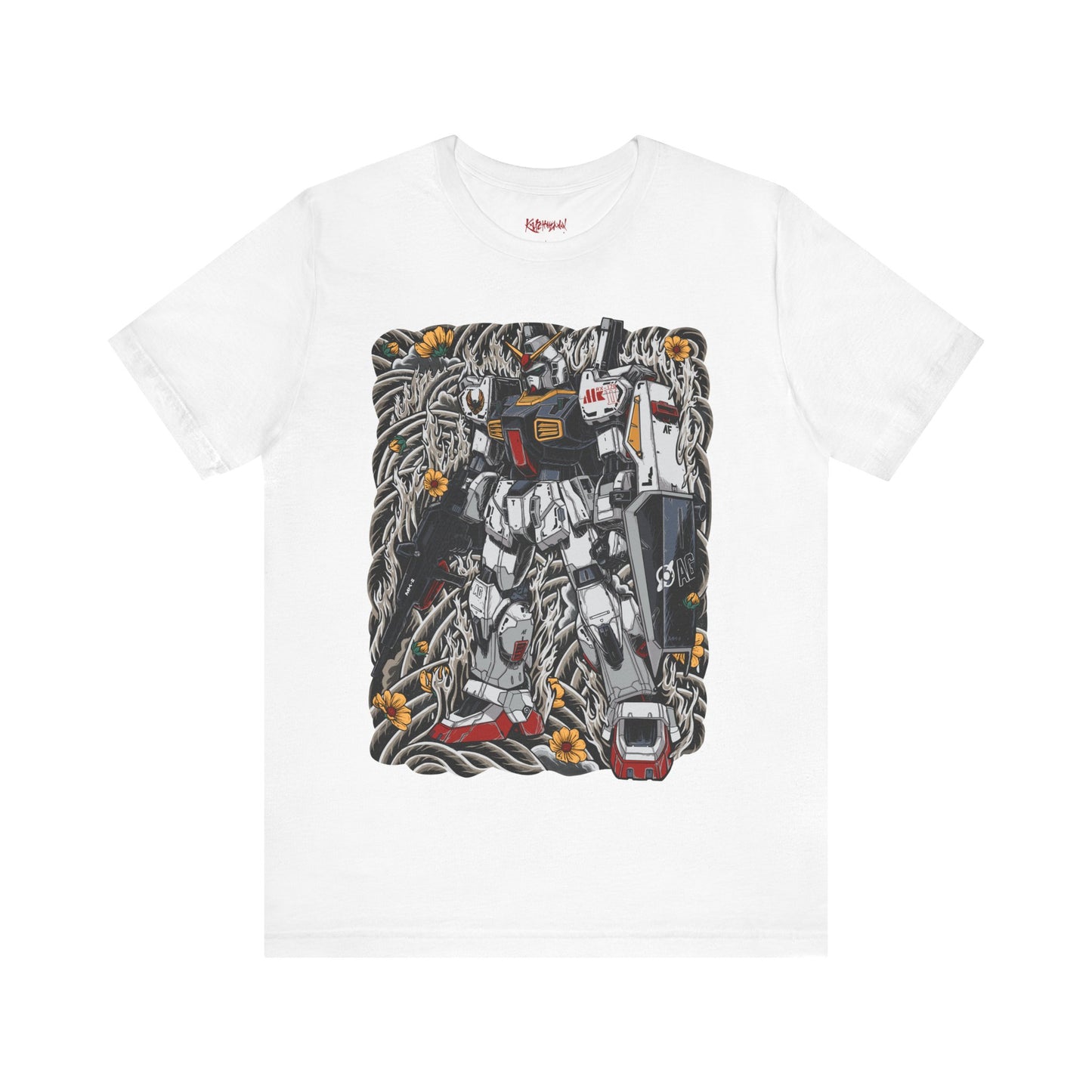 Gundam Mecha Robot anime Gunpla tshirt design boot by Katchmenaw collab with Princess Kimiko