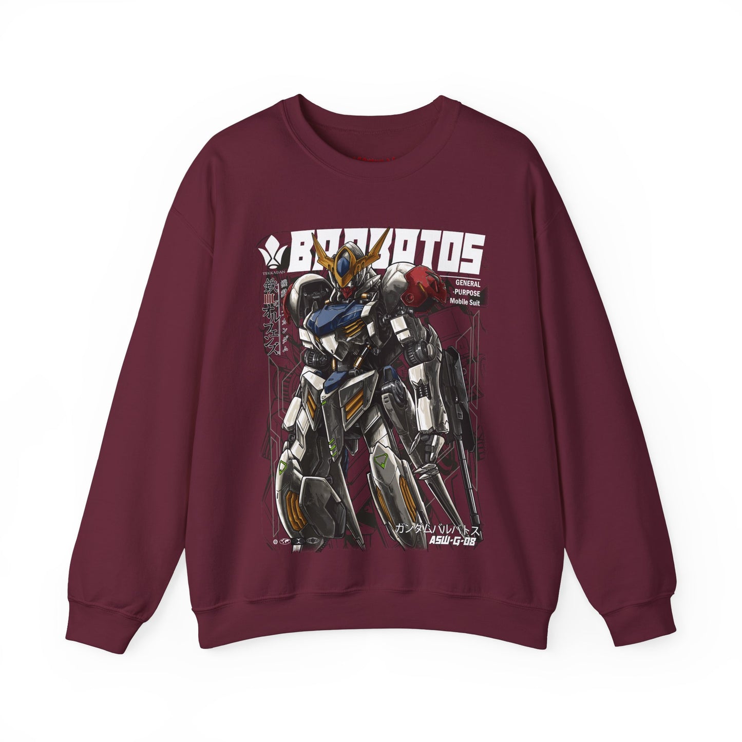 GUNDAM MOBILE SUIT 012 BARBATOS READY CREWNECK SWEATSHIRT