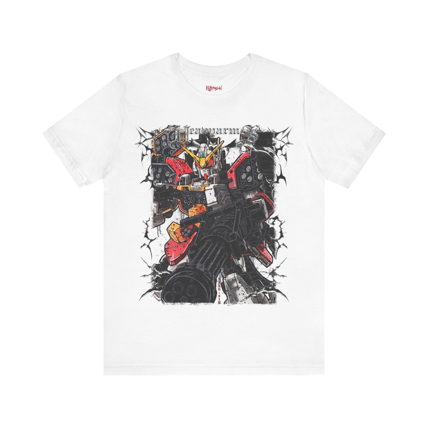 Gundam Mecha Robot anime Gunpla tshirt design boot by Katchmenaw collab with Princess Kimiko