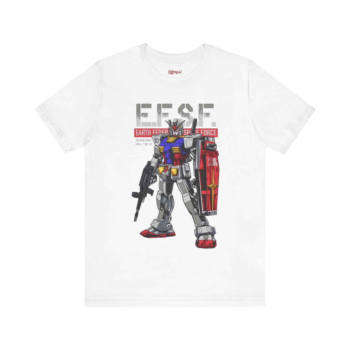 Gundam Mecha Robot anime Gunpla tshirt design boot by Katchmenaw collab with Princess Kimiko