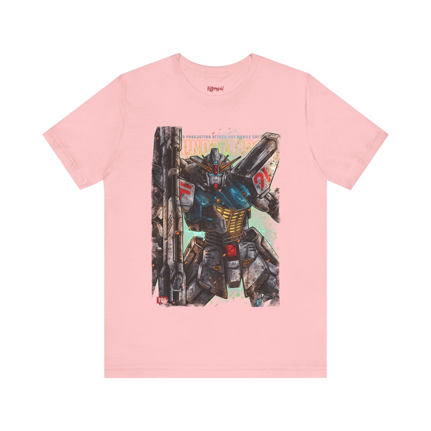 Gundam Mecha Robot anime Gunpla tshirt design boot by Katchmenaw collab with Princess Kimiko