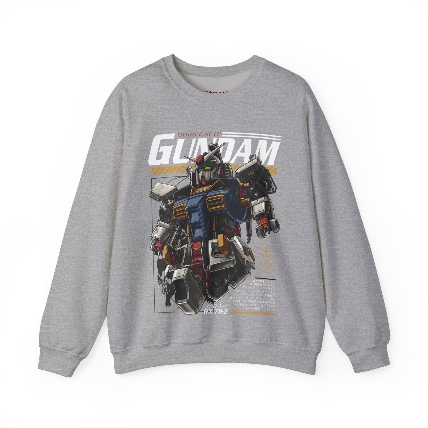 GUNDAM MOBILE SUIT010 BODY RX 78 READY CREWNECK SWEATSHIRT