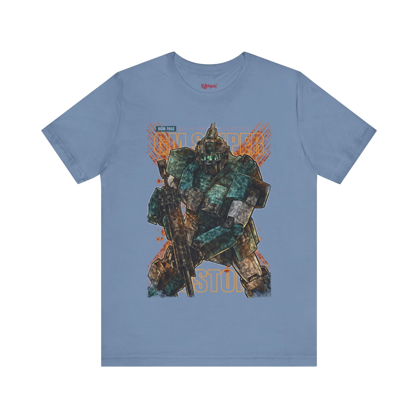 Gundam Mecha Robot anime Gunpla tshirt design boot by Katchmenaw collab with Princess Kimiko