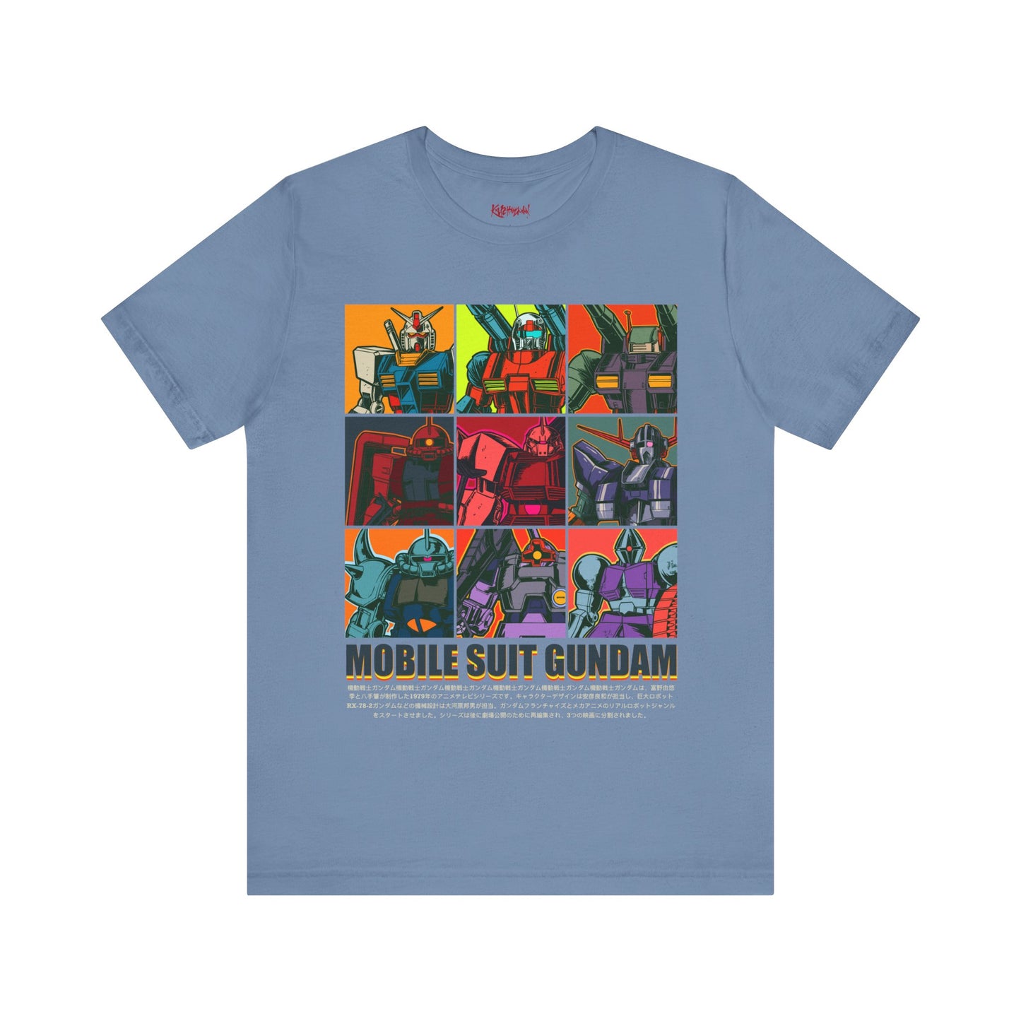 Gundam Mecha Robot anime Gunpla tshirt design boot by Katchmenaw collab with Princess Kimiko