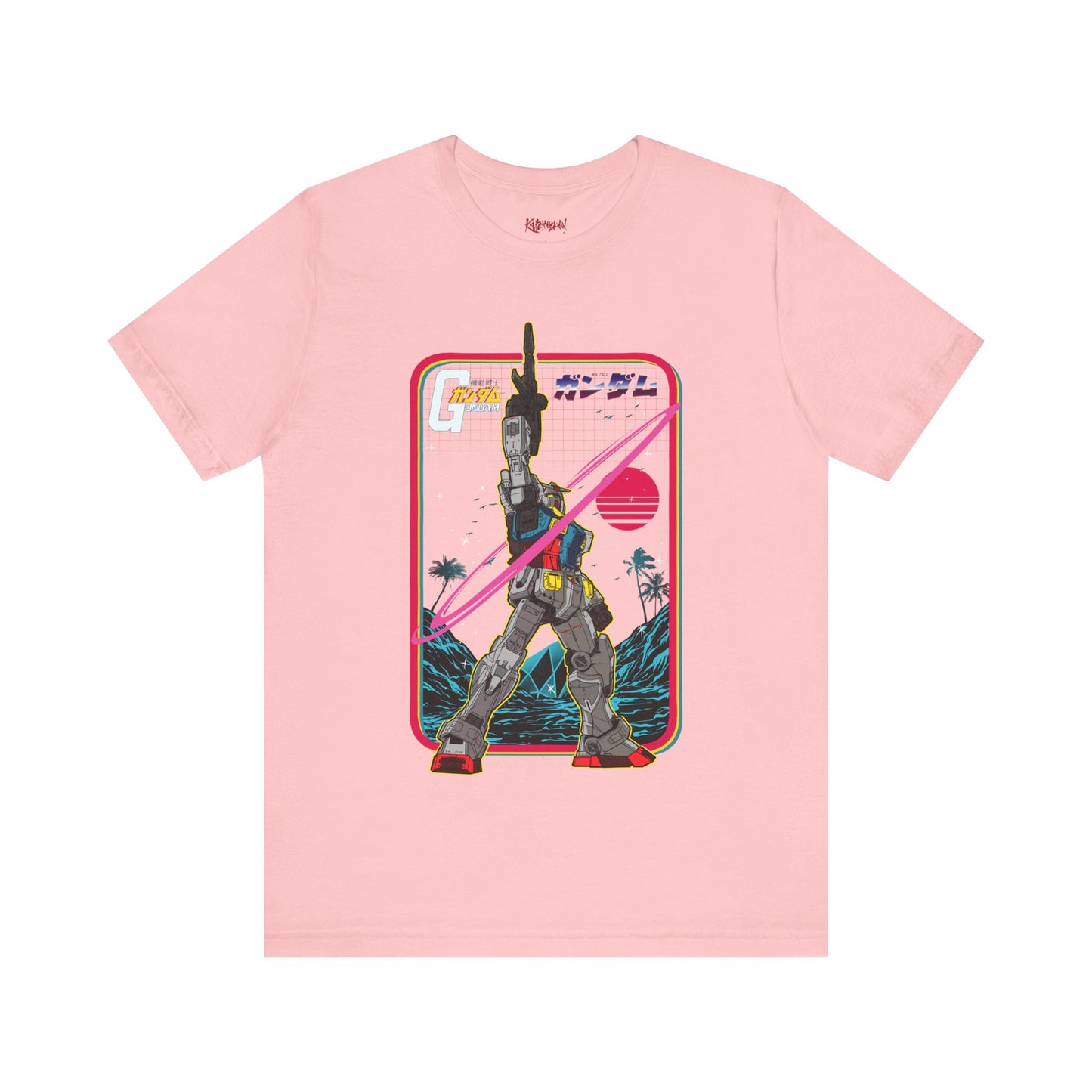 Gundam Mecha Robot anime Gunpla tshirt design boot by Katchmenaw collab with Princess Kimiko