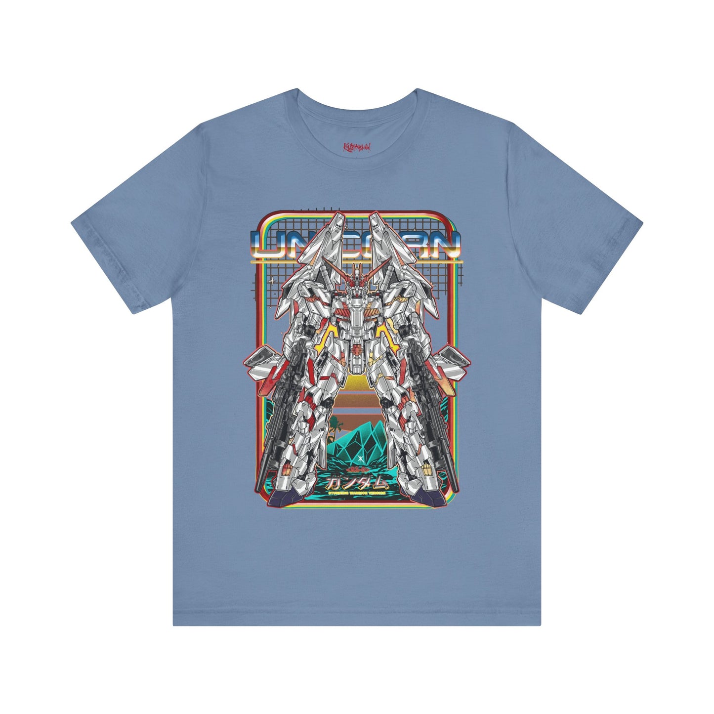 Gundam Mecha Robot anime Gunpla tshirt design boot by Katchmenaw collab with Princess Kimiko