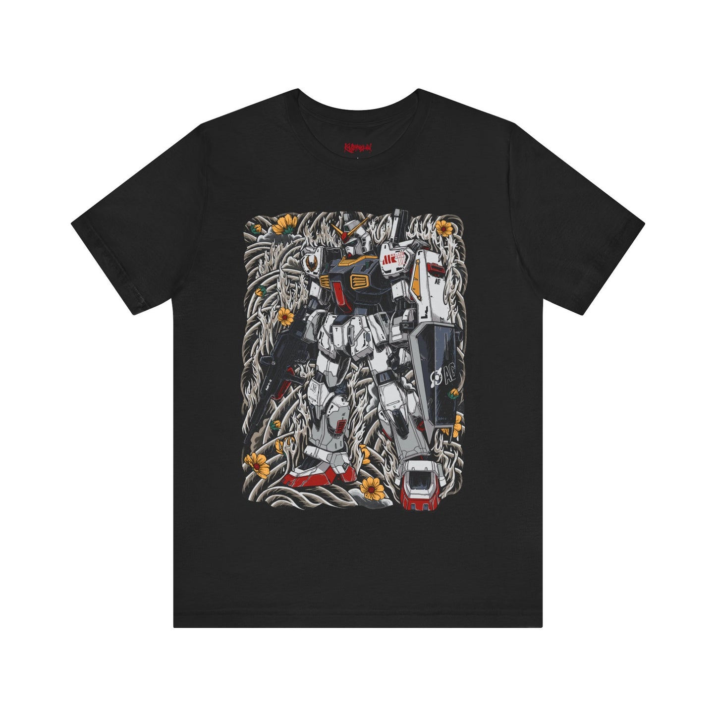 Gundam Mecha Robot anime Gunpla tshirt design boot by Katchmenaw collab with Princess Kimiko