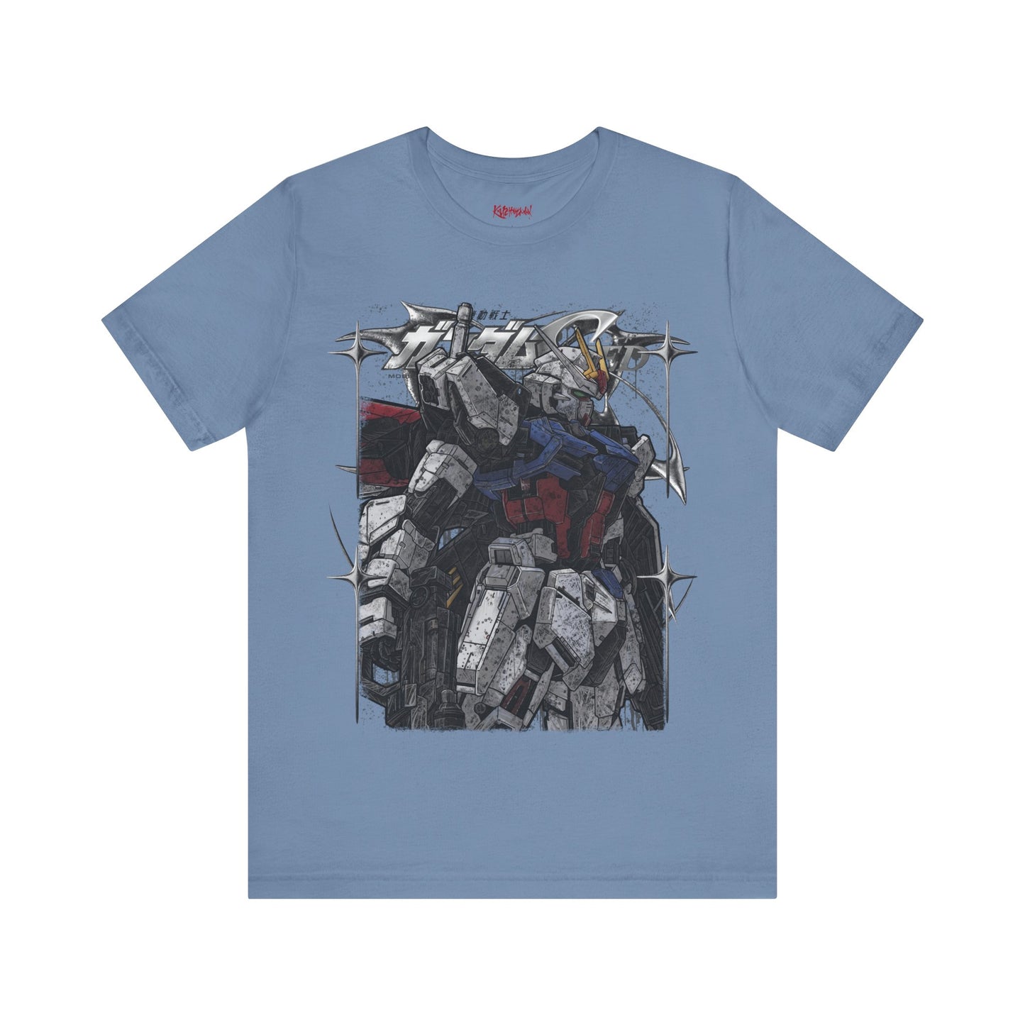 Gundam Mecha Robot anime Gunpla tshirt design boot by Katchmenaw collab with Princess Kimiko