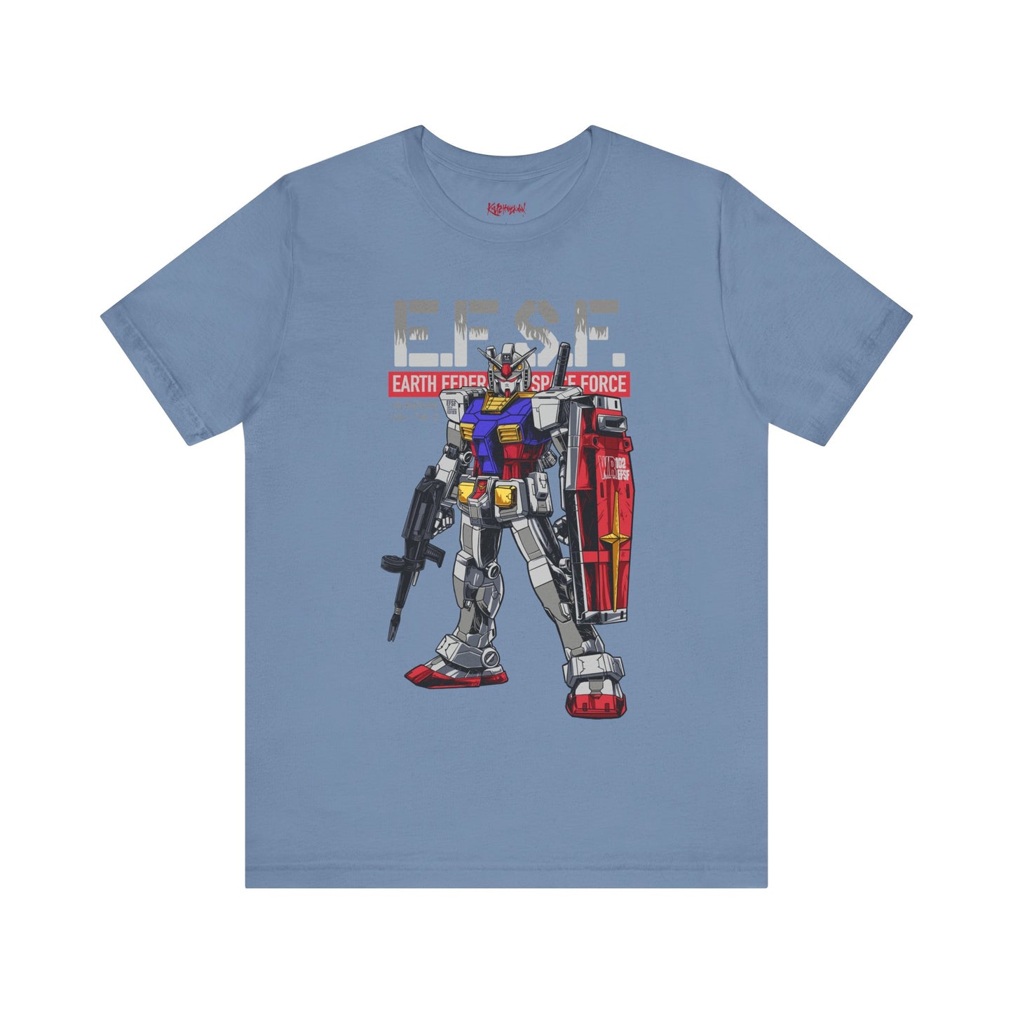 Gundam Mecha Robot anime Gunpla tshirt design boot by Katchmenaw collab with Princess Kimiko