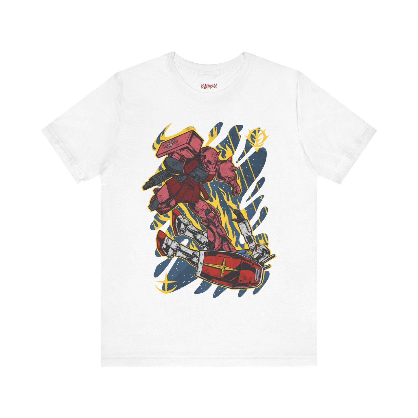 Gundam Mecha Robot anime Gunpla tshirt design boot by Katchmenaw collab with Princess Kimiko